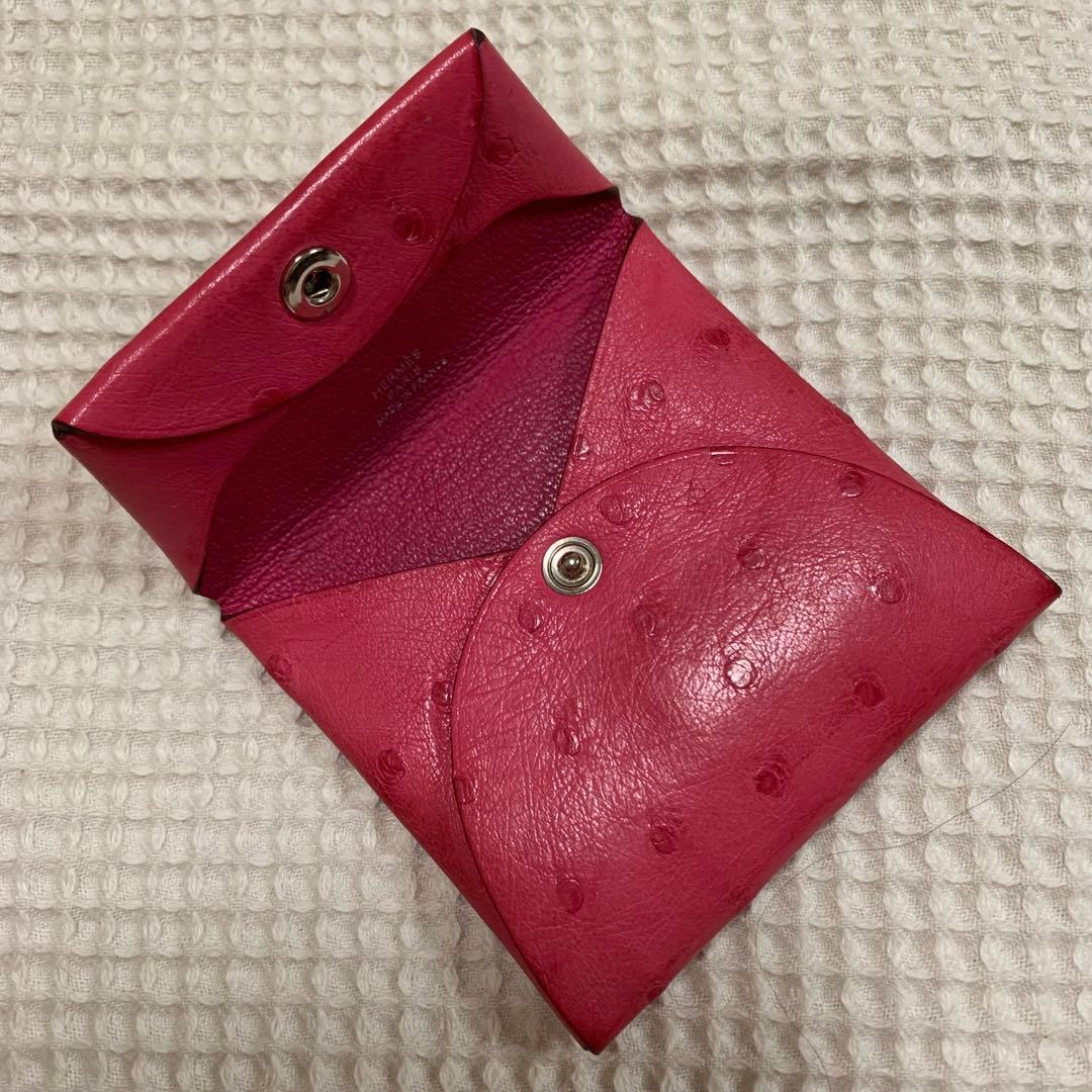 限界価格　【希少】　HERMES バスティア オーストリッチ　ピンク