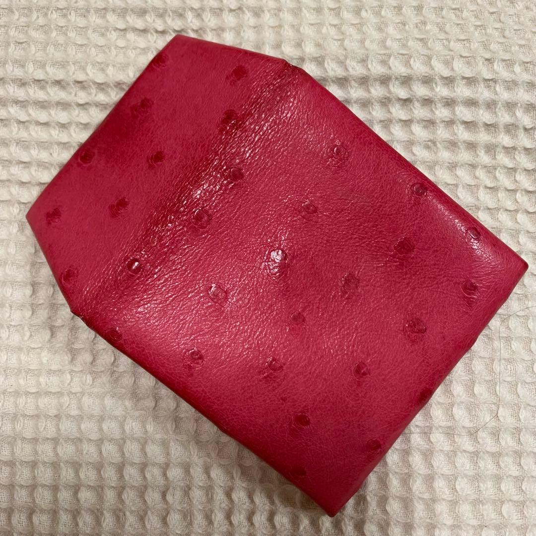 限界価格　【希少】　HERMES バスティア オーストリッチ　ピンク