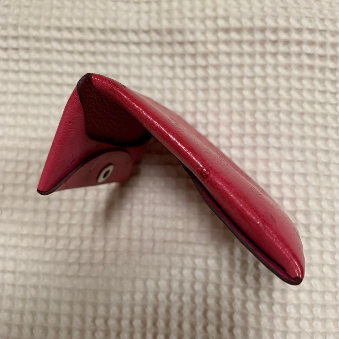 限界価格　【希少】　HERMES バスティア オーストリッチ　ピンク