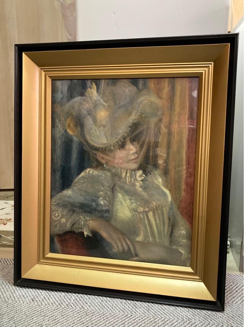 絵画/人物画/ルノアール[帽子の女] F10号/油彩(工藝画) / 名画/印象派