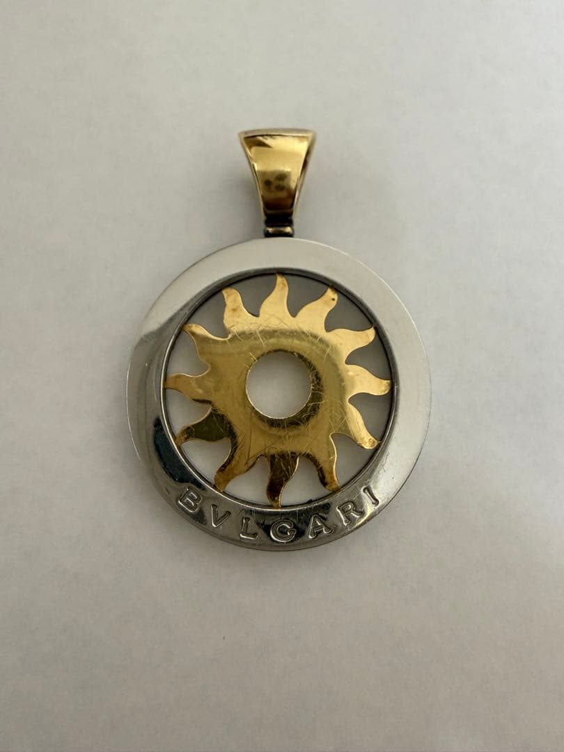 BVLGARI ブルガリペンダントトップ　トンドサン　シルバー×YG750