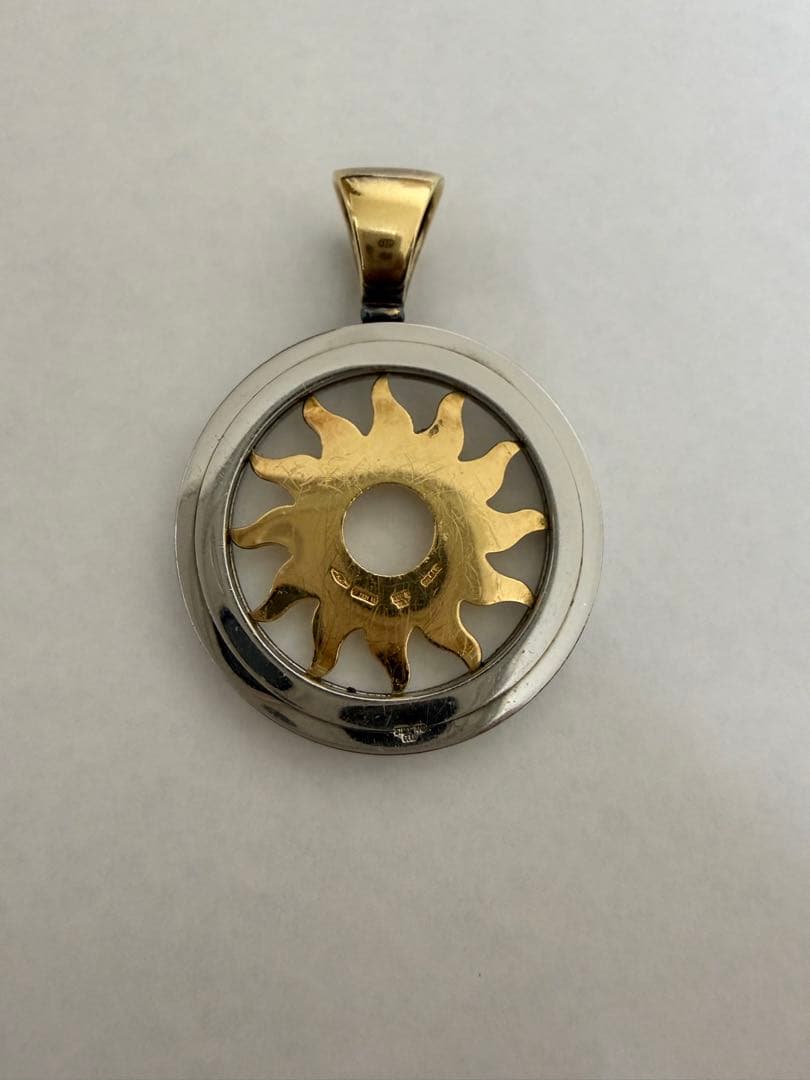 BVLGARI ブルガリペンダントトップ　トンドサン　シルバー×YG750