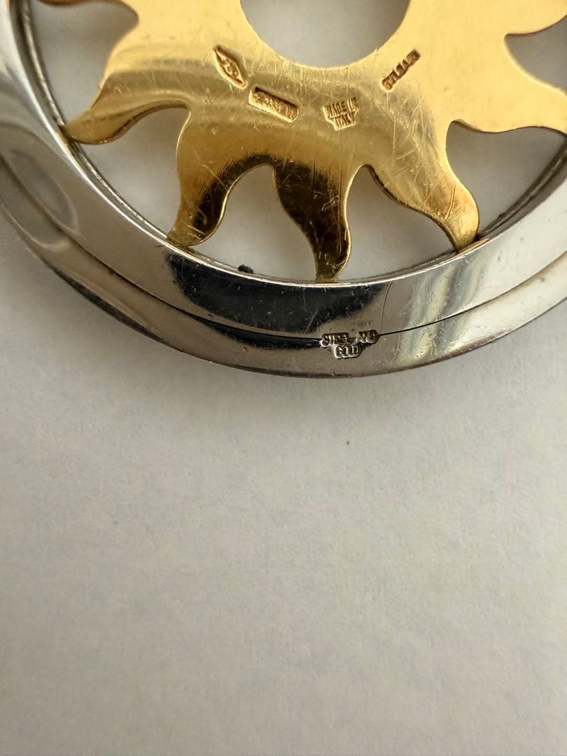 BVLGARI ブルガリペンダントトップ　トンドサン　シルバー×YG750