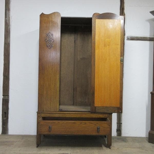 イギリス アンティーク 家具 ワードローブ クローゼット 洋服タンス 6343c