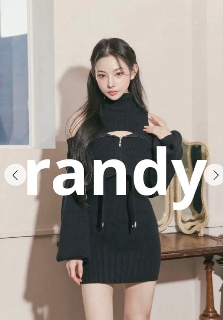 ✨️本日限定✨️RANDY　ガーターニットアンサンブル　BLACK　F-Sサイズ