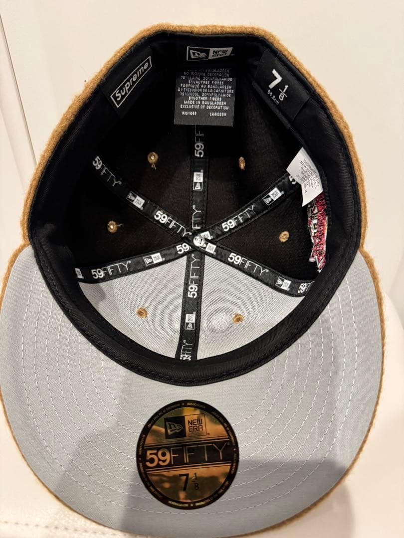 Supreme ブラウンキャップ　7 1/8（56.8センチ）
