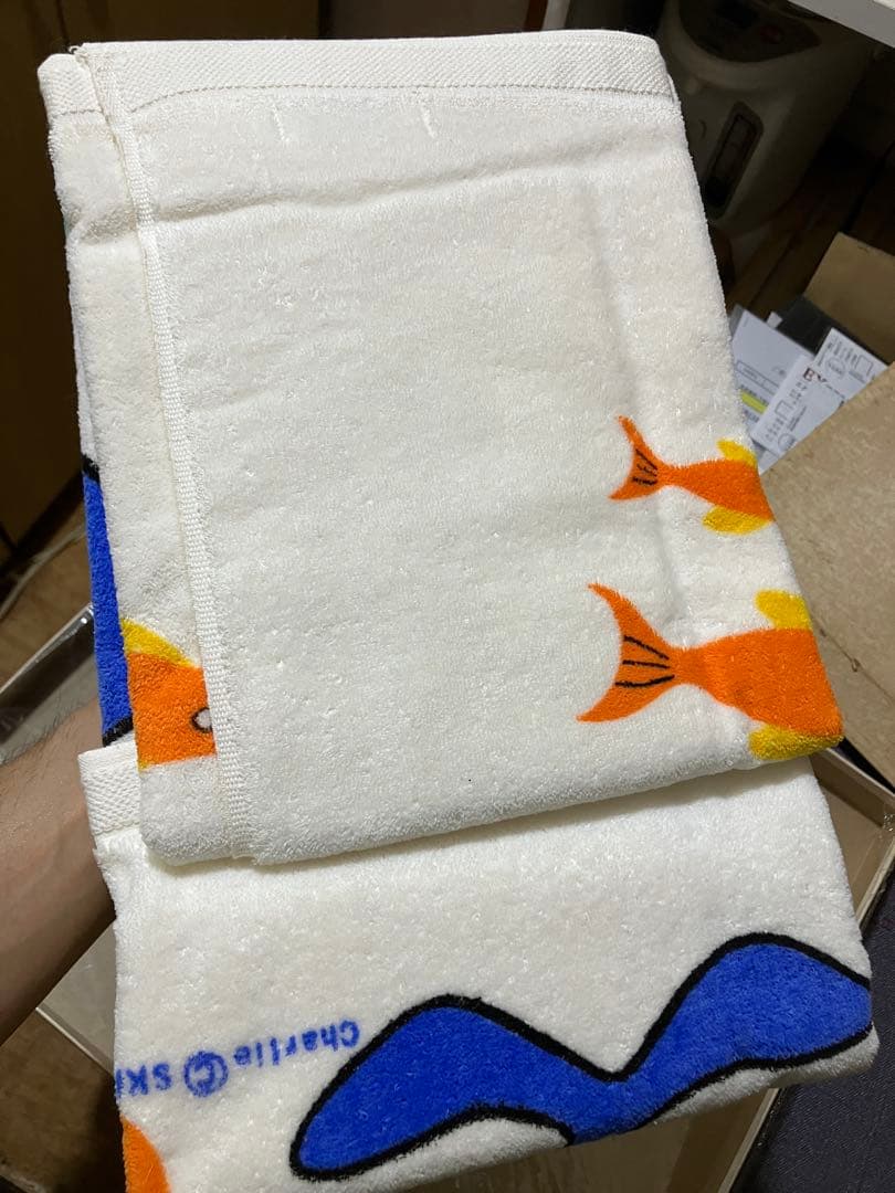 未使用　ビンテージ　チャーリーツナ　タオル　スターキスト　アドバタイジングキャラ