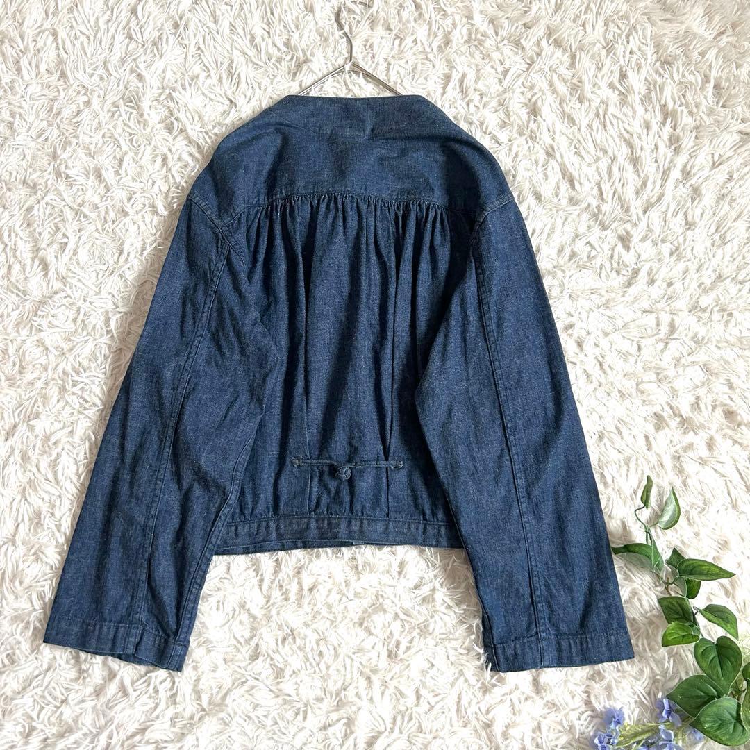 美品⁂オアスロウ⁂ フロッグボタンデニムジャケット　チャイナボタン　6ozデニム