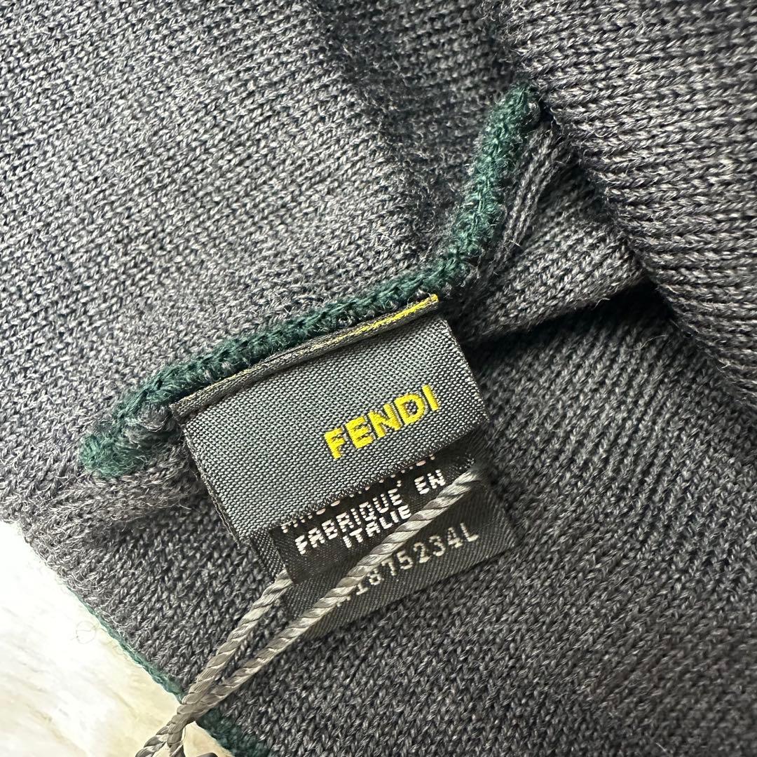 新品未使用タグ付 FENDI フェンデイ ズッカ ビーニー FF柄 ニット帽