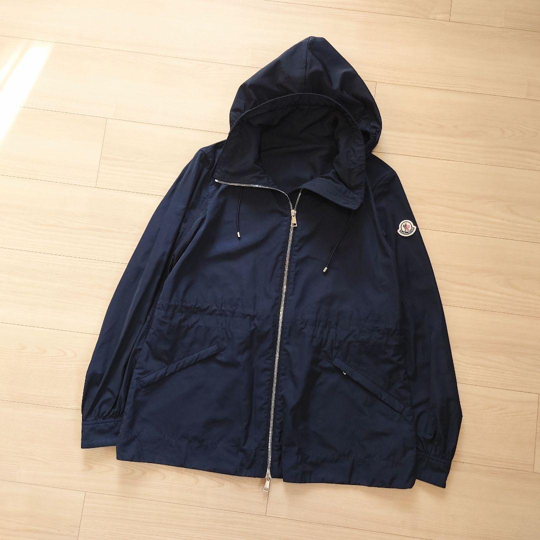 MONCLER　フーディスプリングハーフコート　パーカー　ENET　ネイビー