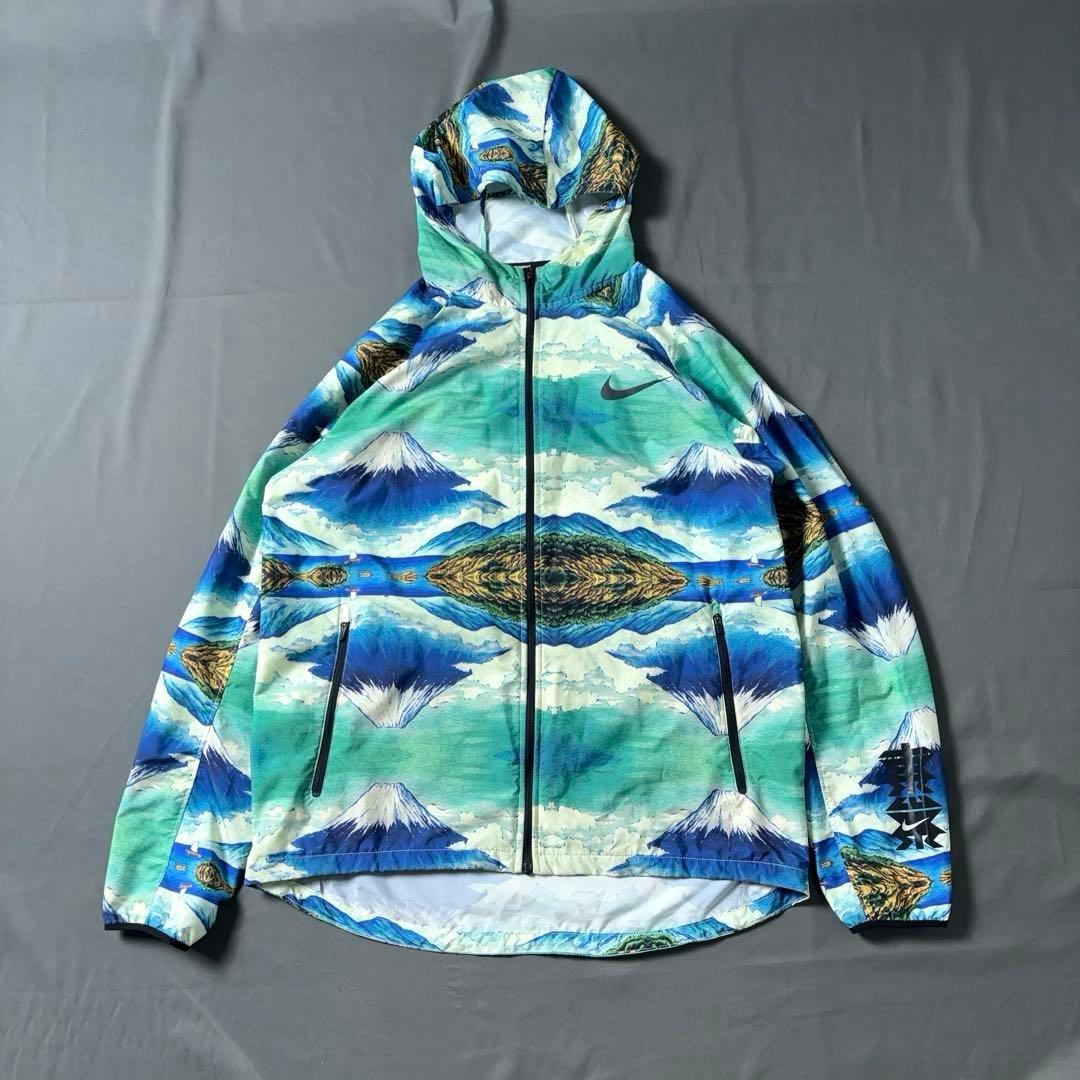 NIKE 東京マラソン 限定 ナイロンジャケット 富士山 総柄 和柄 ランニング