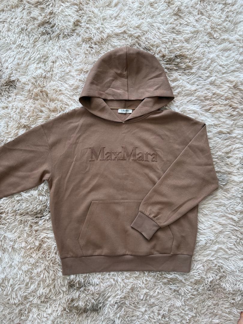 MaxMara フード付きブラウンパーカー S