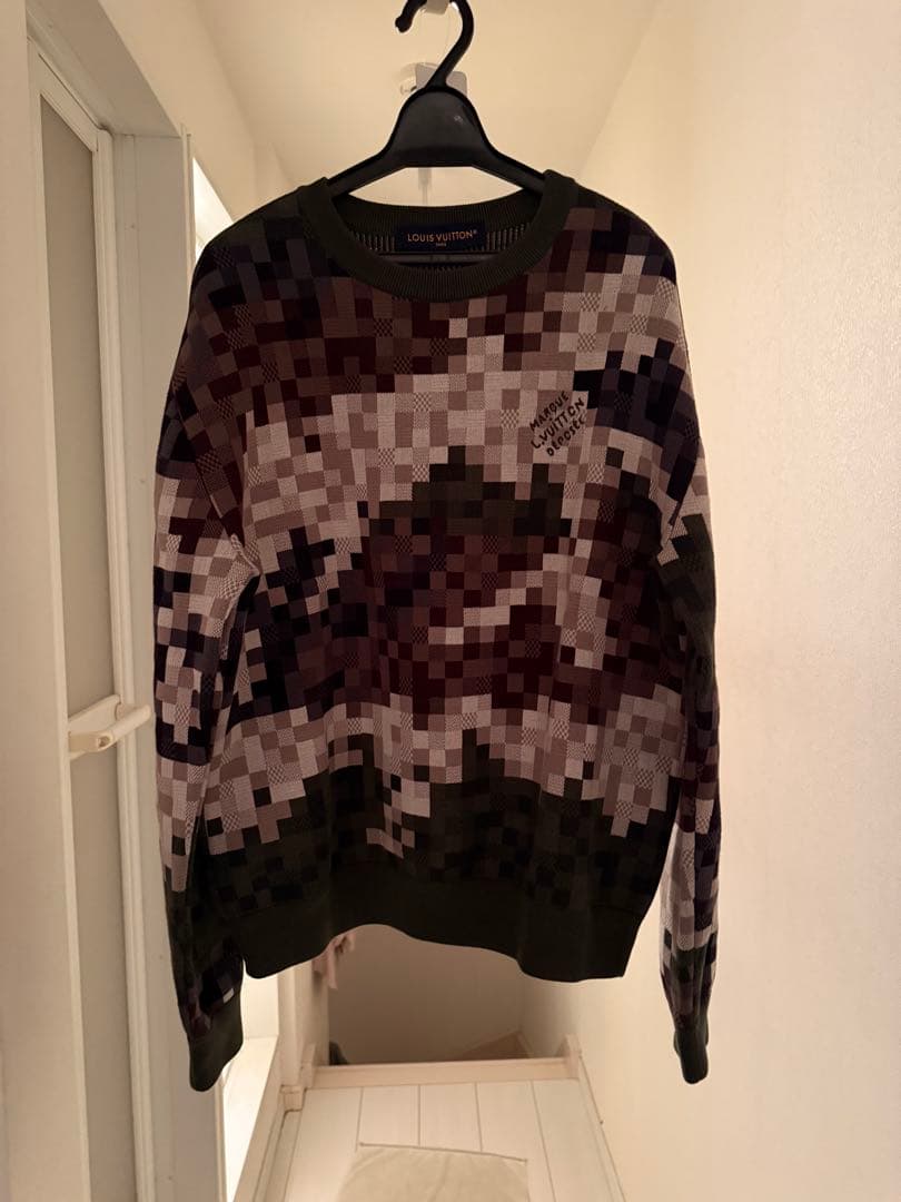 Louis Vuitton ダモフラージュピクセルパターン セーター XS