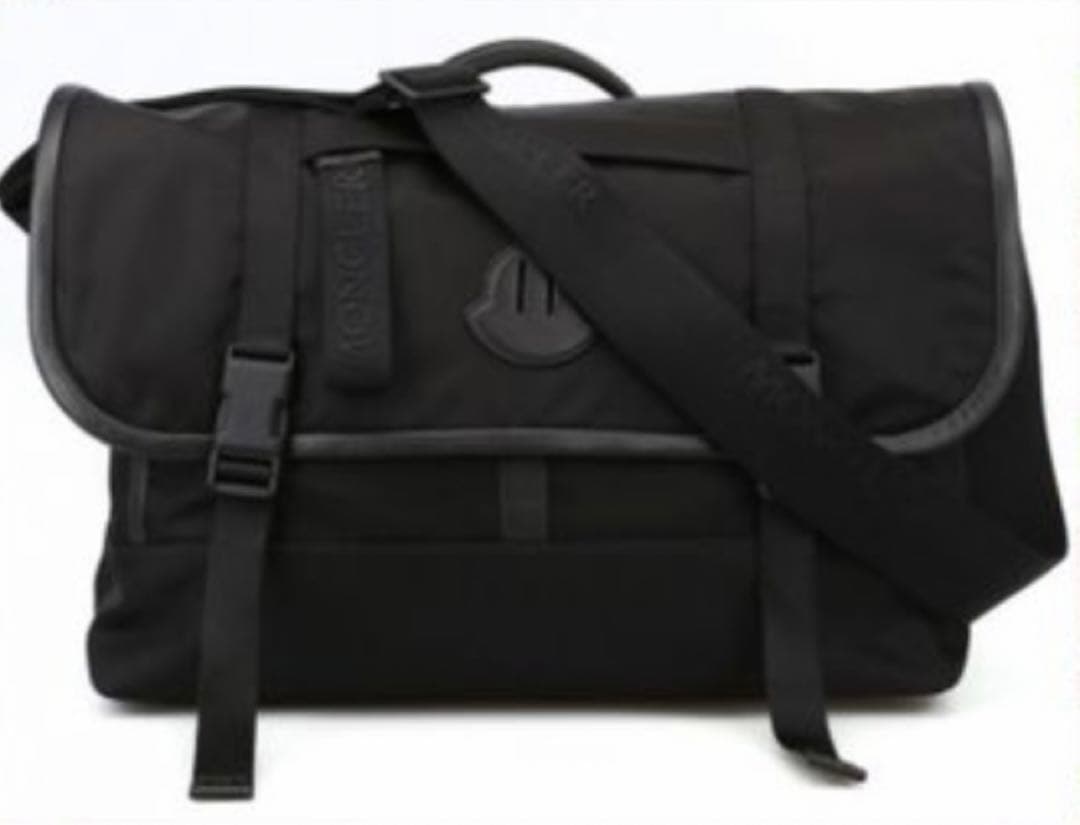 希少MONCLERモンクレールメッセンジャーバッグショルダーバッグ黒ブラック