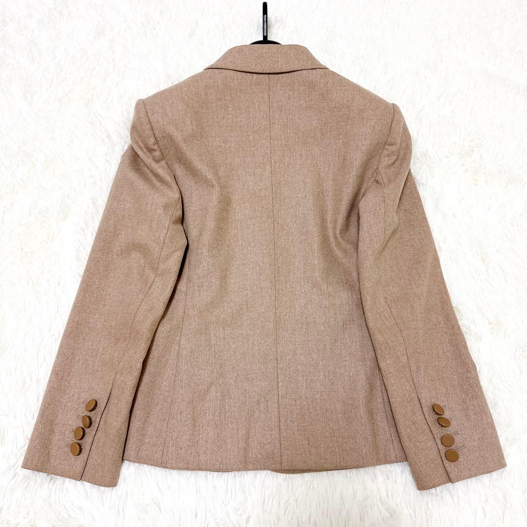 [高級] 白タグ　マックスマーラ カシミヤ混 テーラードジャケット ベージュ S