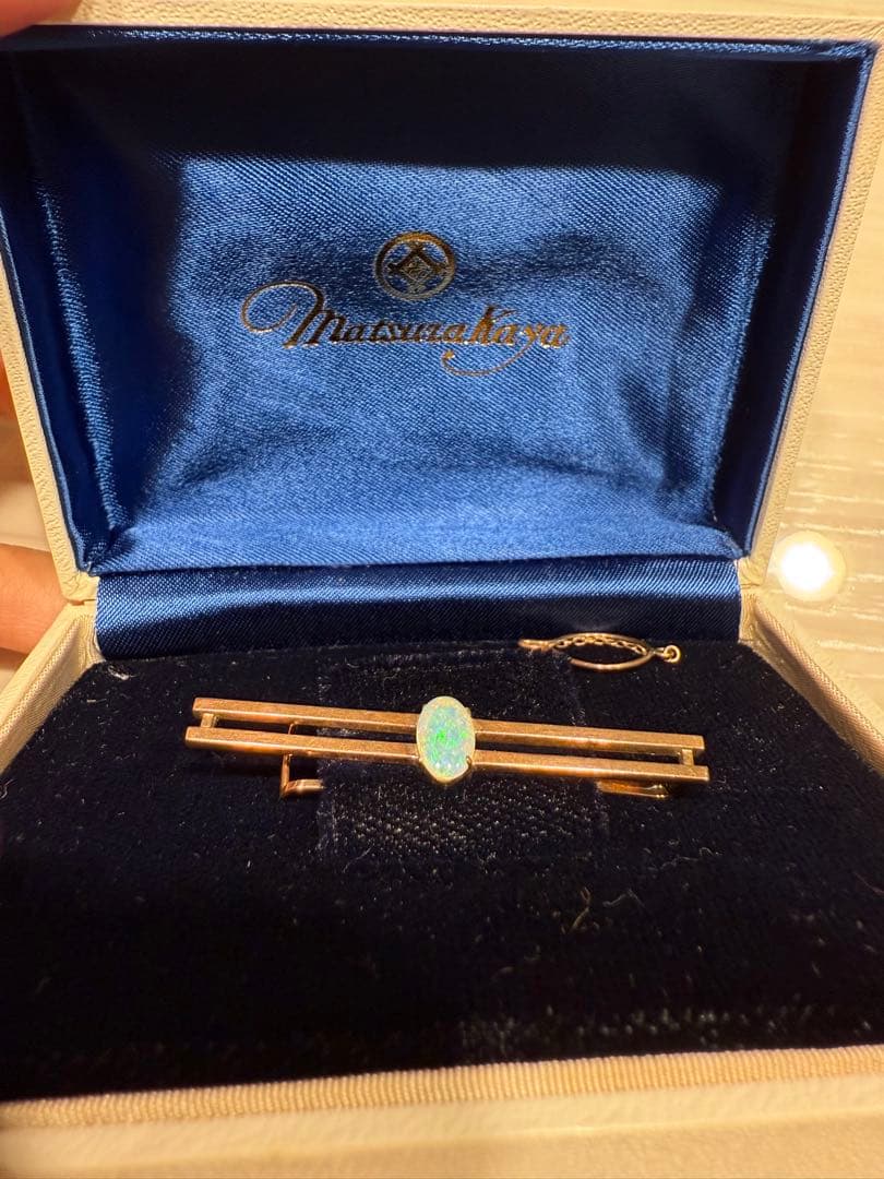 ✨新品・未使用✨ 松坂屋（Matsuzakaya）K10 オパール付ネクタイピン