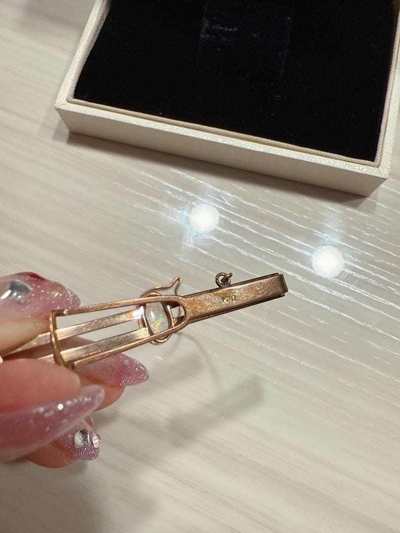 ✨新品・未使用✨ 松坂屋（Matsuzakaya）K10 オパール付ネクタイピン