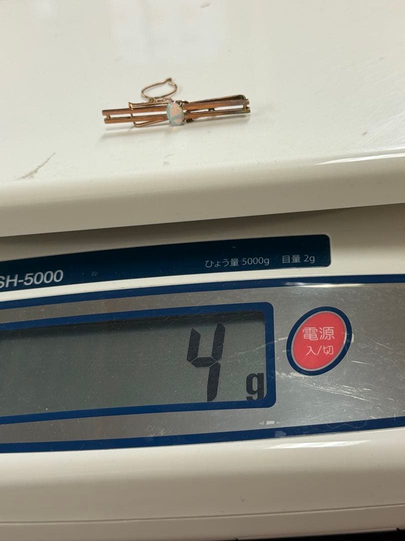 ✨新品・未使用✨ 松坂屋（Matsuzakaya）K10 オパール付ネクタイピン