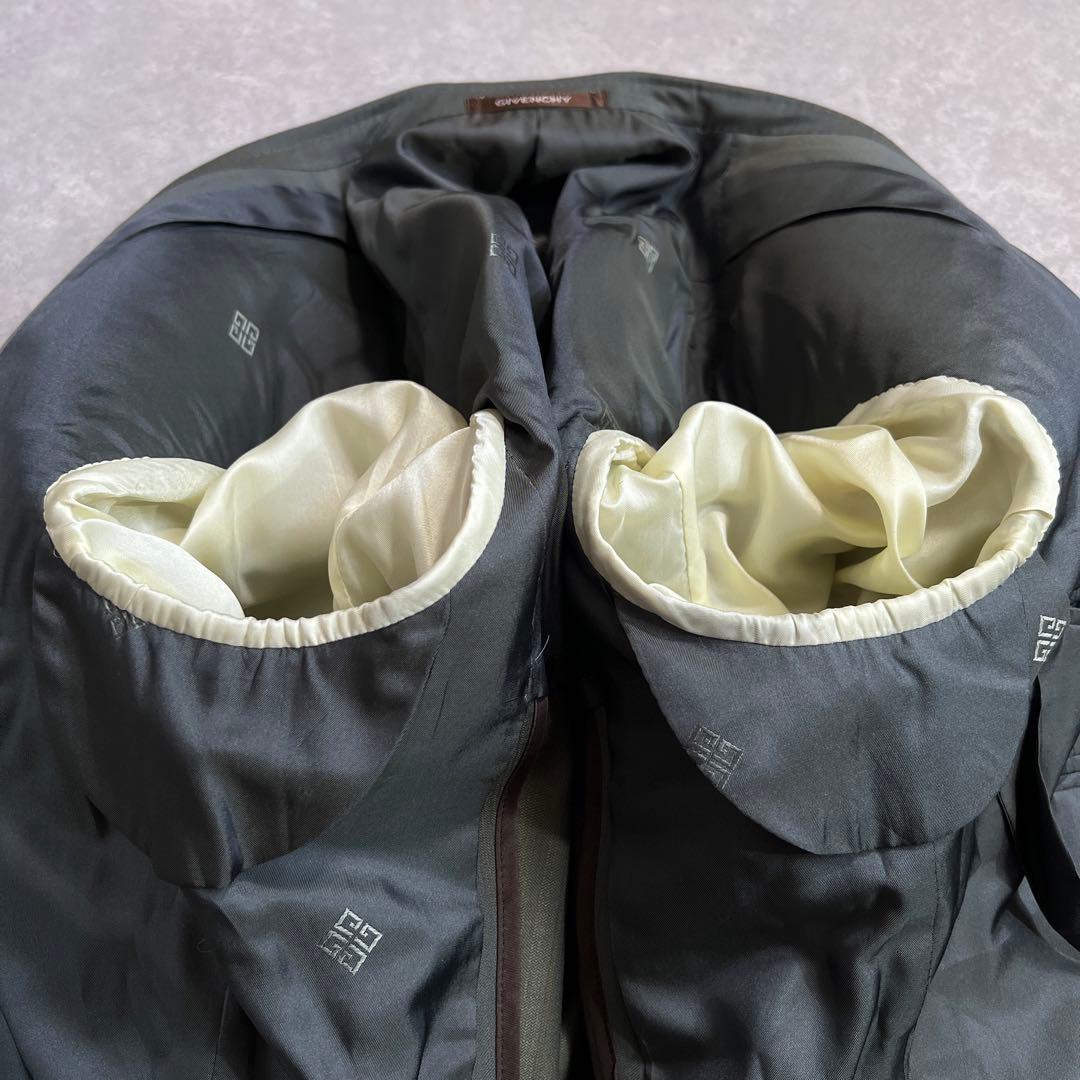 【極美品】90sヴィンテージ ジバンシィ ダブルスーツセットアップ グレー A6