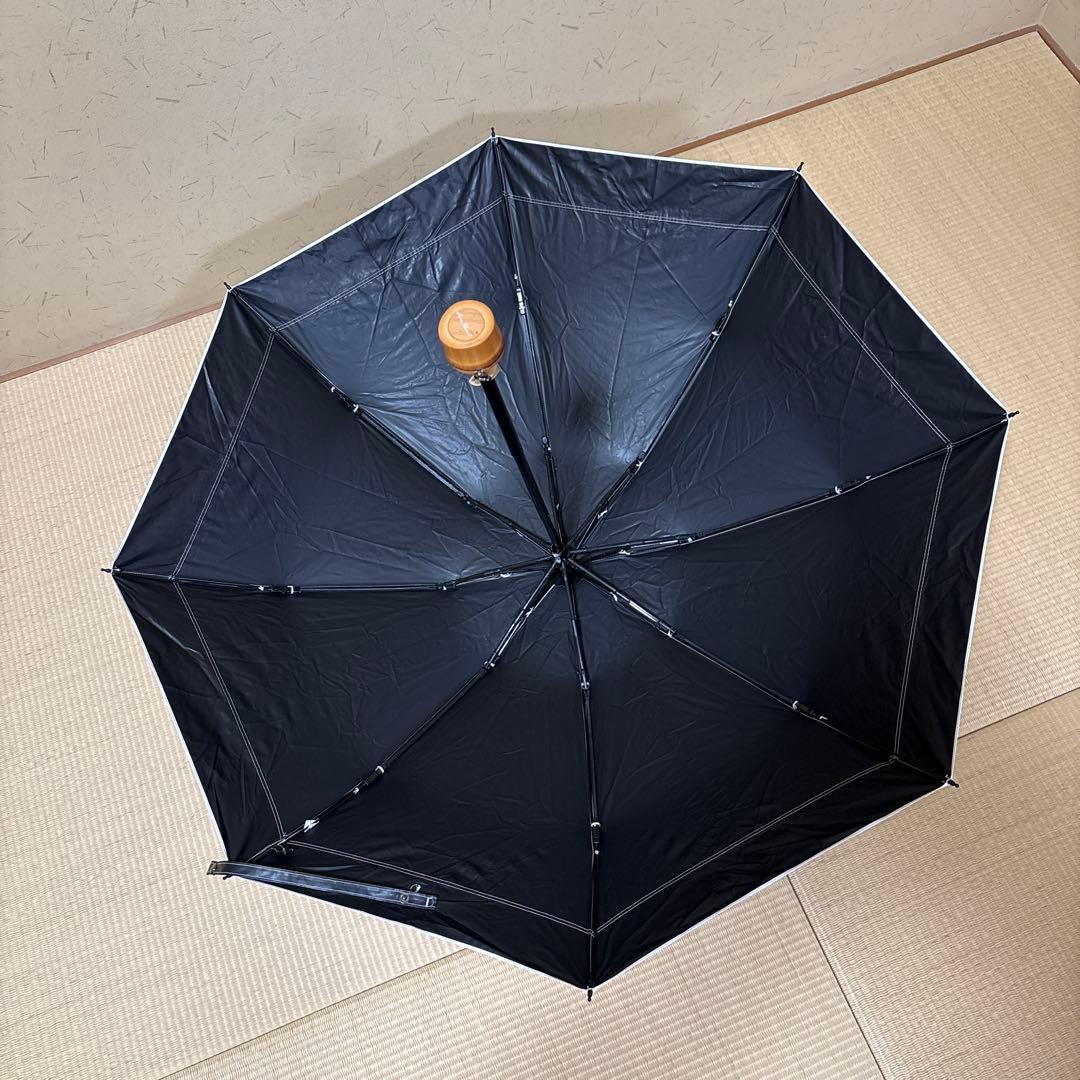 【美品】芦屋ロサブラン 日傘 3段折りたたみ シャンパンベージュ✖️アイボリー