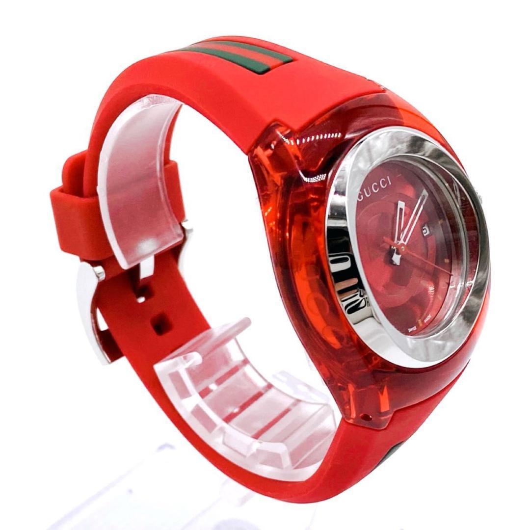 【極美品】GUCCI　SYNC　YA137103A　腕時計　シェリーライン　赤