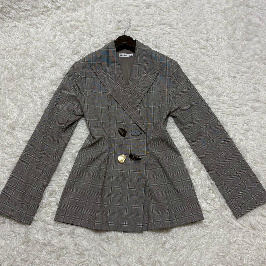 ◎極美品 レジーナピョー NICOLE JACKET M相当ブラックチェック 1