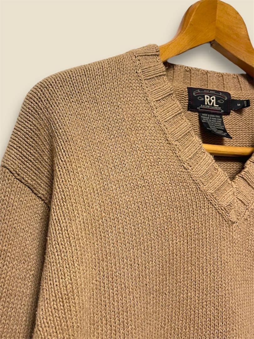 かず　90's RRL 三つ星タグ コットン リネン ニット