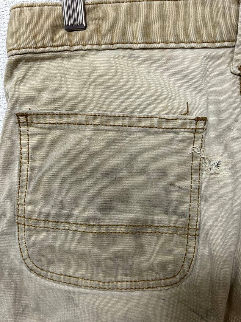 ソ*グ様 Carhartt ダブルニー ヒッコリー（ベージュ系）から色落ち W3