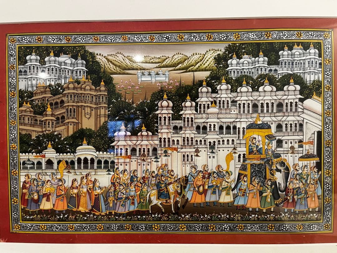 インドの伝統的な手描き絵画