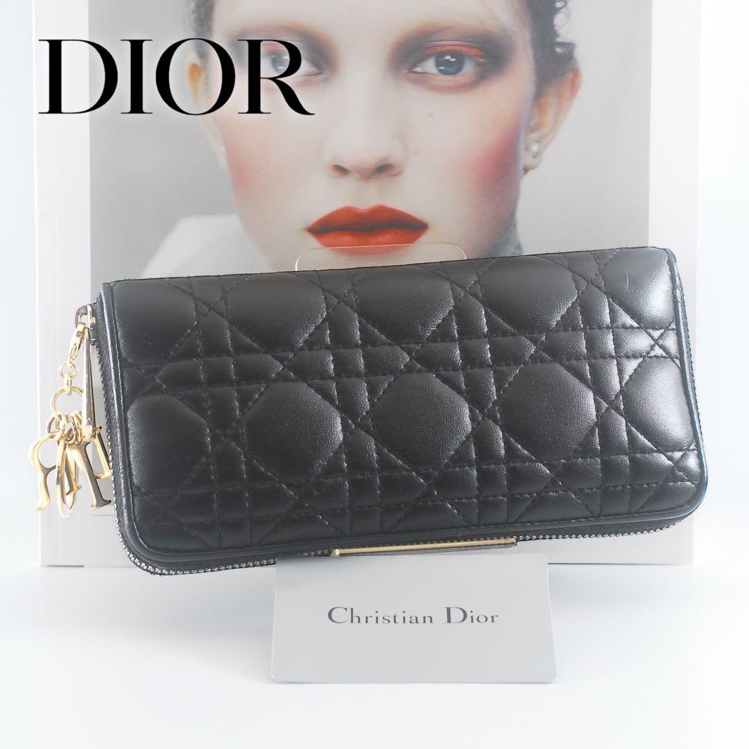 ディオール＊Lady Dior＊ロータスウォレット＊カナージュ＊財布＊長財布