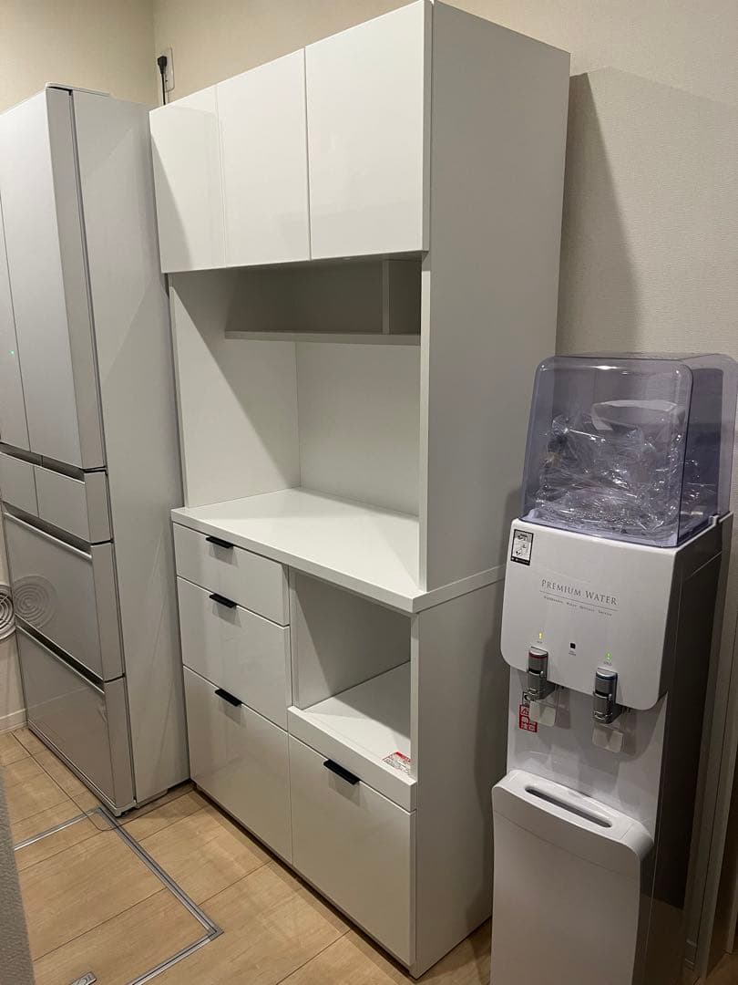 【値下げしました】ニトリ　食器棚　ホワイト