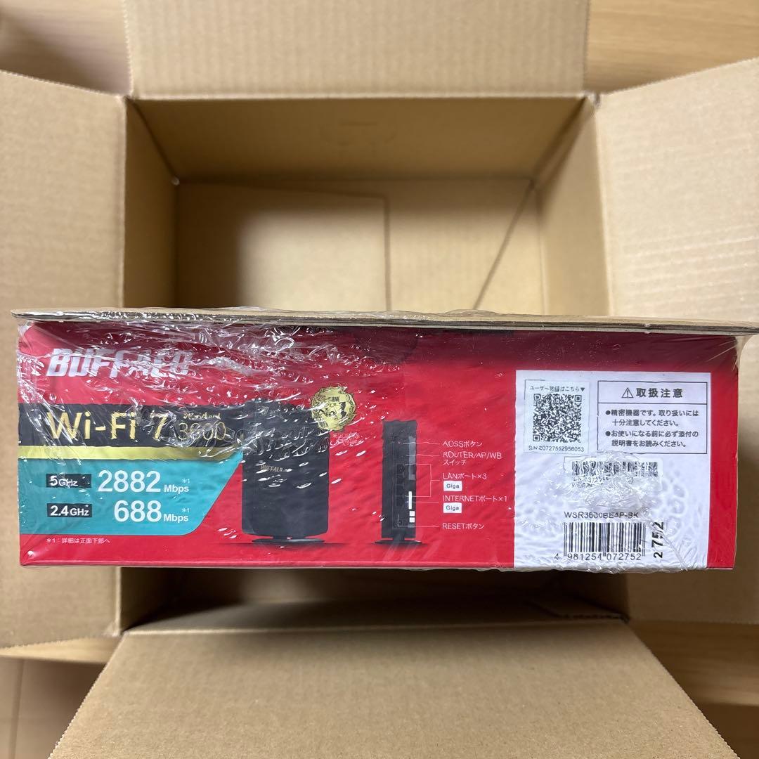 『新品』BUFFALO WSR-3600BE4P-BK Wi-Fi ルーター