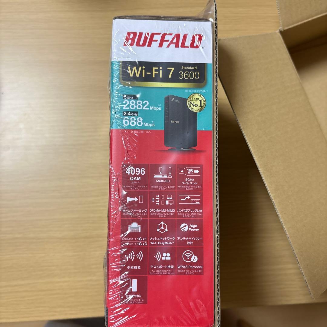 『新品』BUFFALO WSR-3600BE4P-BK Wi-Fi ルーター