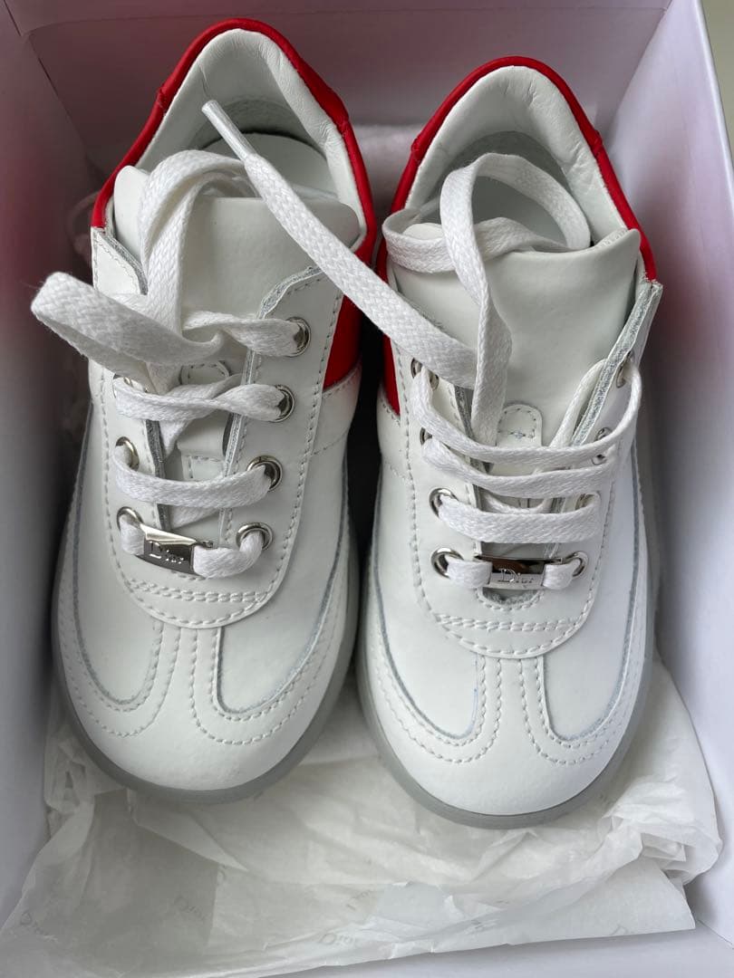 Dior ホワイト/レッド スニーカー 15cm