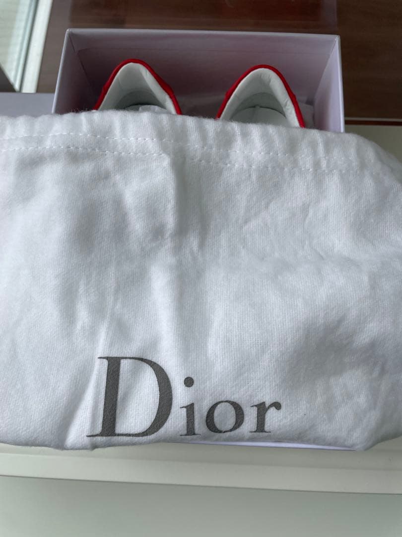 Dior ホワイト/レッド スニーカー 15cm