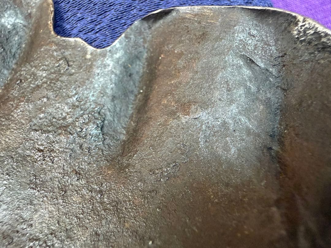 珍品　甲冑師？鉄打出し　茶合　花菱紋　武家好み（日本刀装具目貫煎茶道茶托茶杓明珍