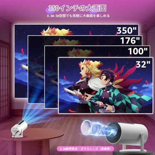 プロジェクタースマホ対応 小型【節電対策2026超小型投影機・電動フォーカス搭b