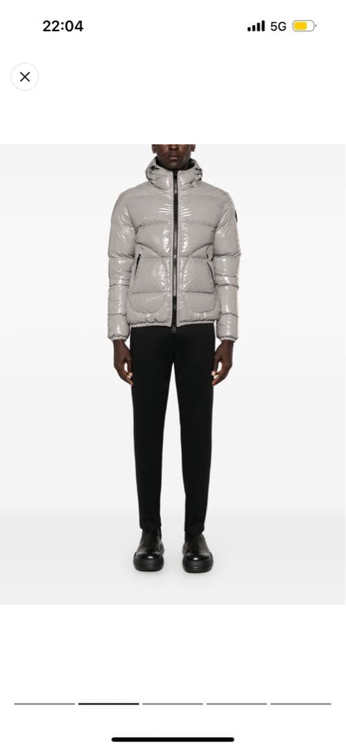 Herno ヘルノ　ダウン　シルバー　エナメル素材