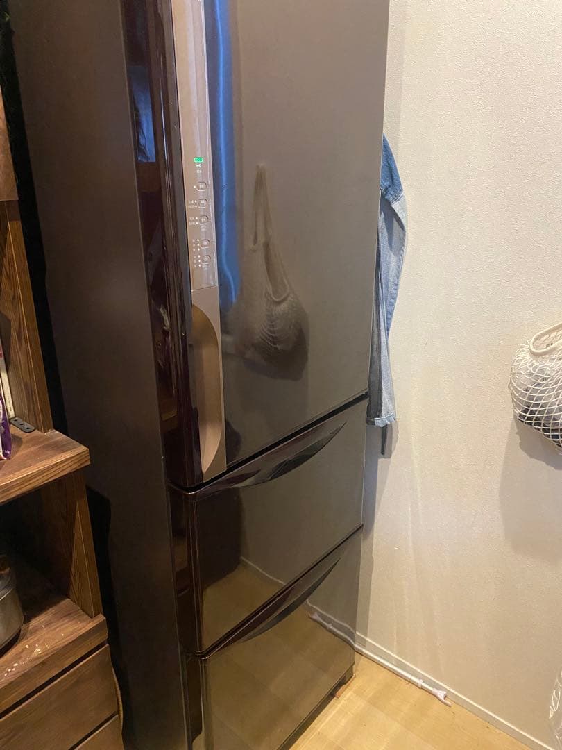 【日時指定になります】日立 R-K320HV 冷蔵庫 ダークブラウン