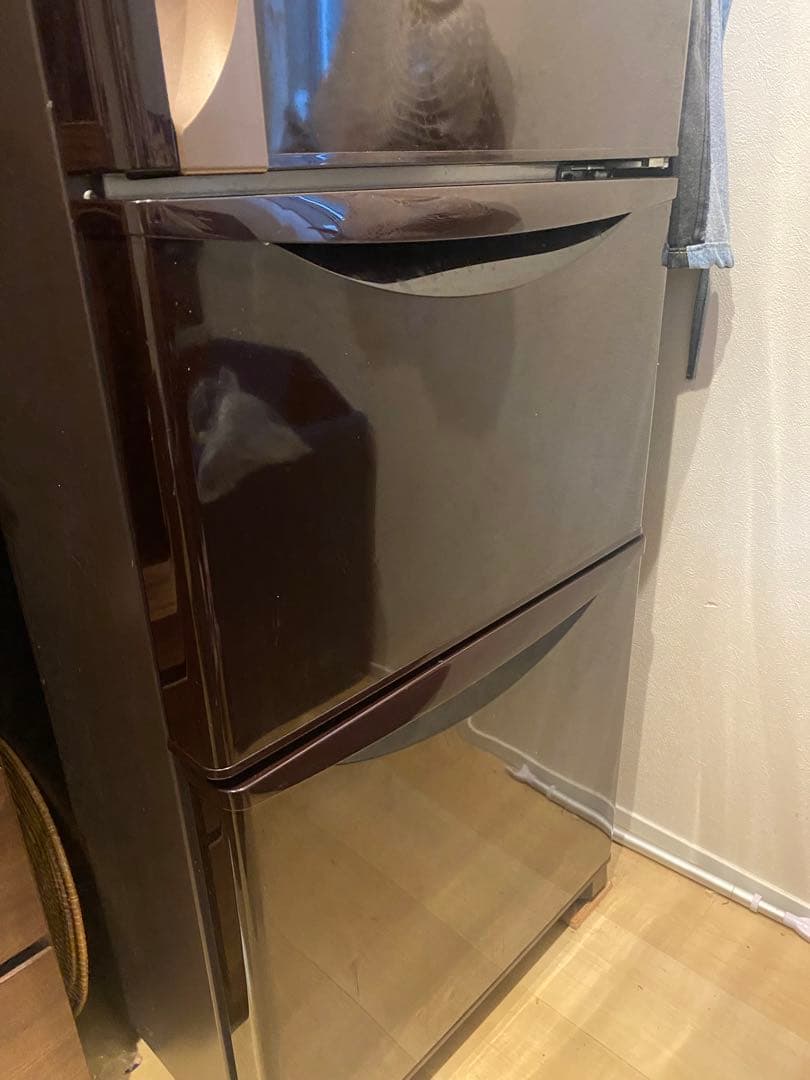 【日時指定になります】日立 R-K320HV 冷蔵庫 ダークブラウン