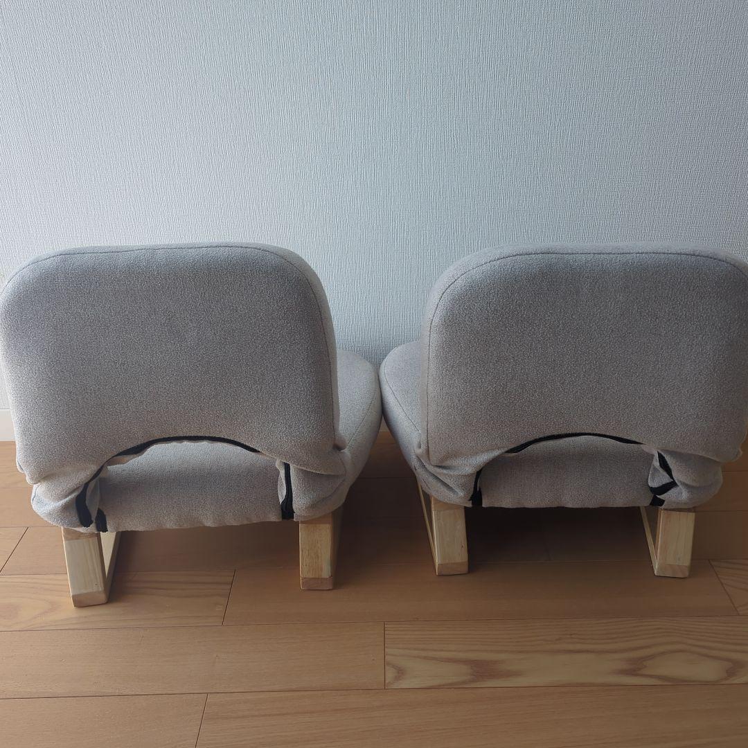 ☆黒猫様☆　あぐら座椅子 YAMAZEN 　ベージュ　2脚