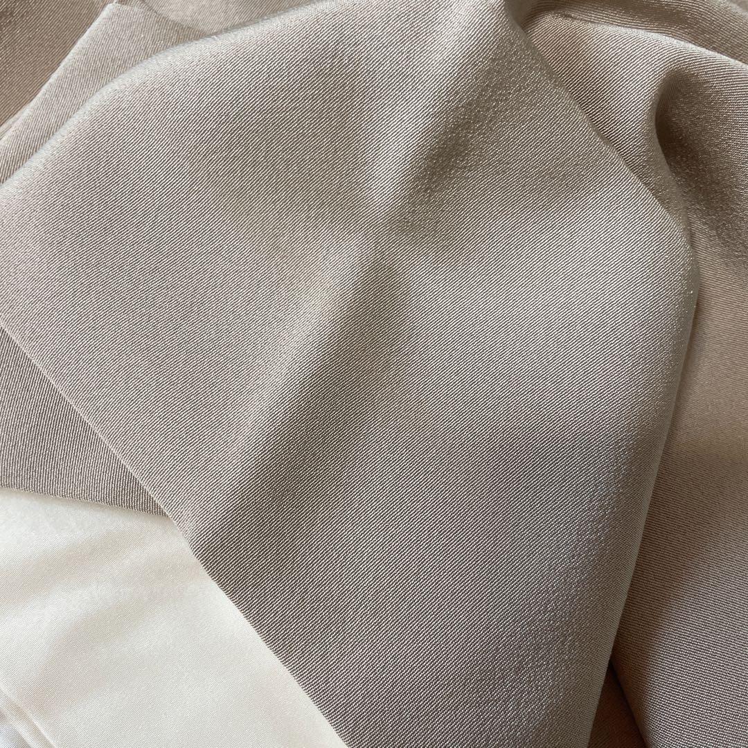 色留袖　フルセット　稲穂　鳥　丸に三つ柏　金駒　金彩　五つ紋　比翼仕立て　L3