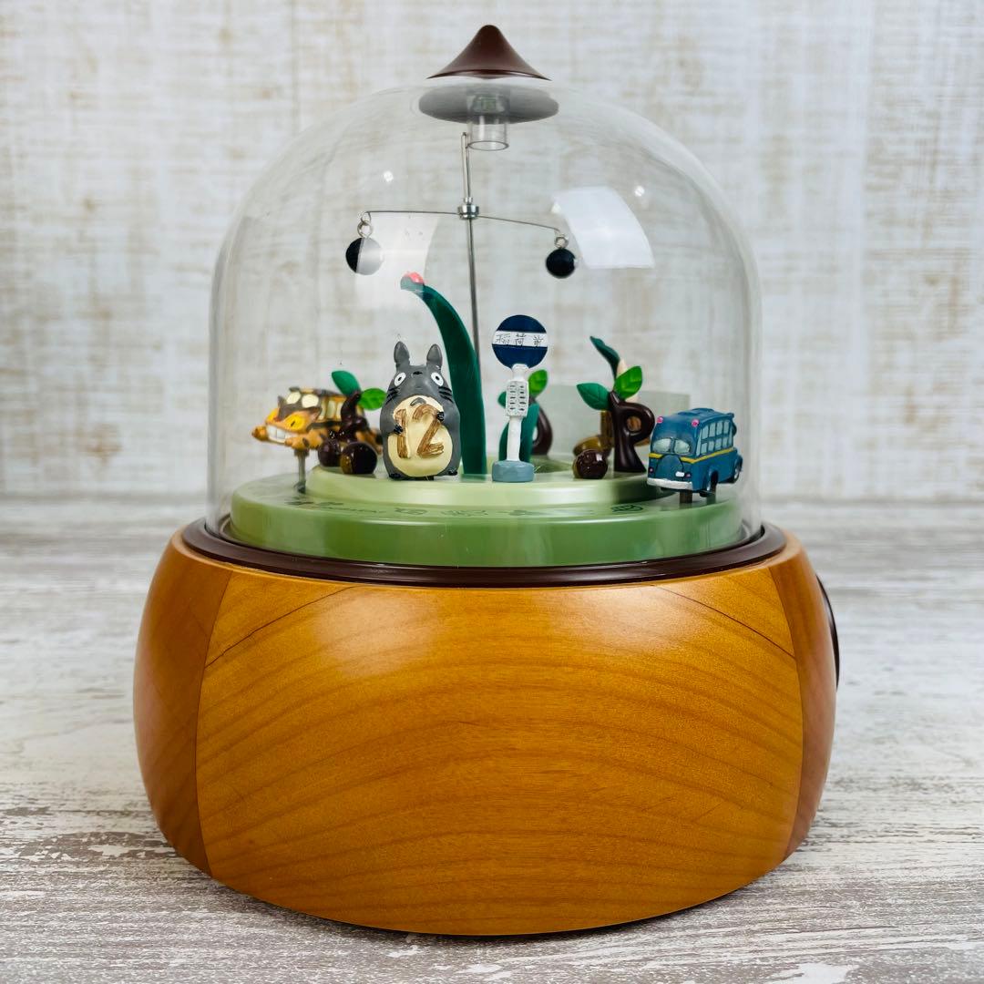 【美品】　となりのトトロ どんぐりドーム オルゴールからくり時計　リズム時計工業