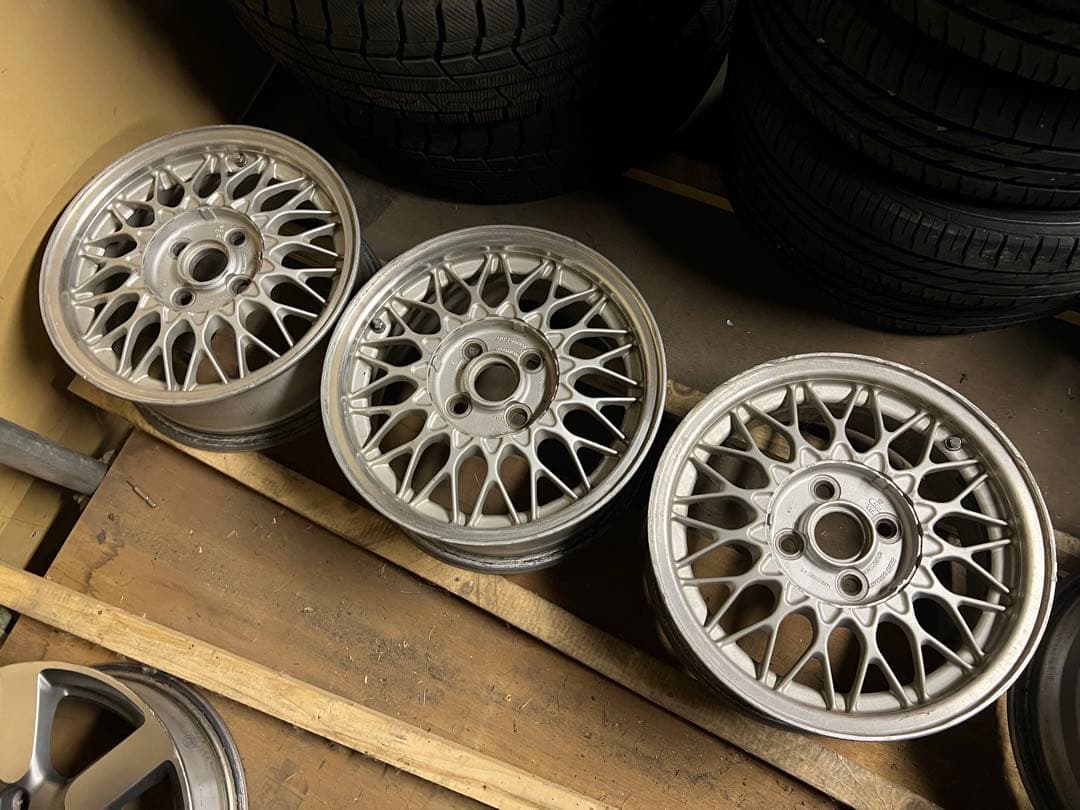 送料込み BBS 14インチ 6J +45 pcd100 4穴　3本
