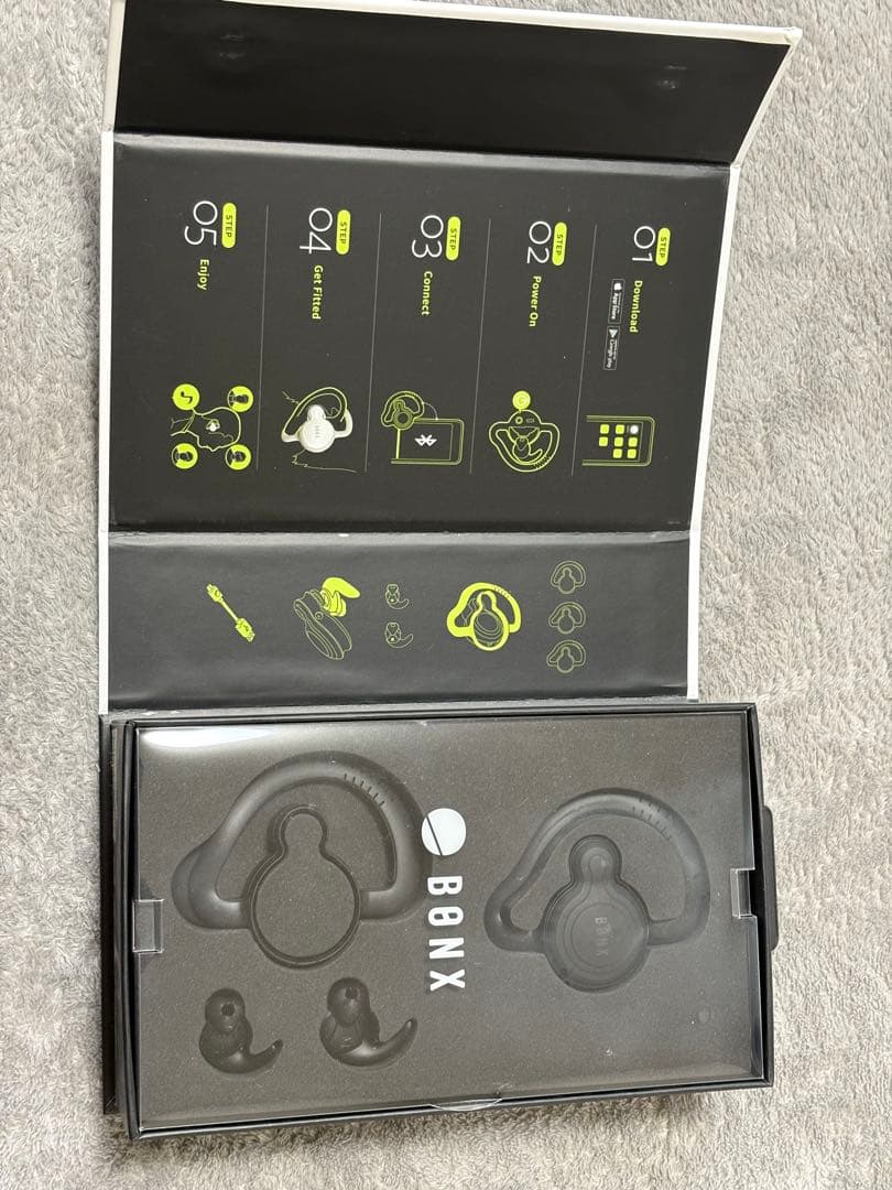 ［一部ジャンク］BONX GRIP ワイヤレスイヤホン 2個セット ブラック