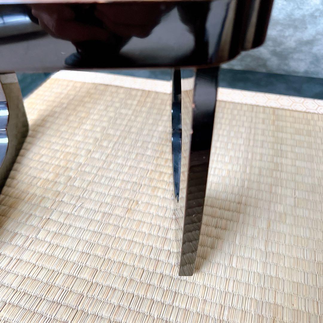 蒔絵　漆器 膳　黒漆足付き一人膳　木製　御膳台　アンティーク　元箱あり