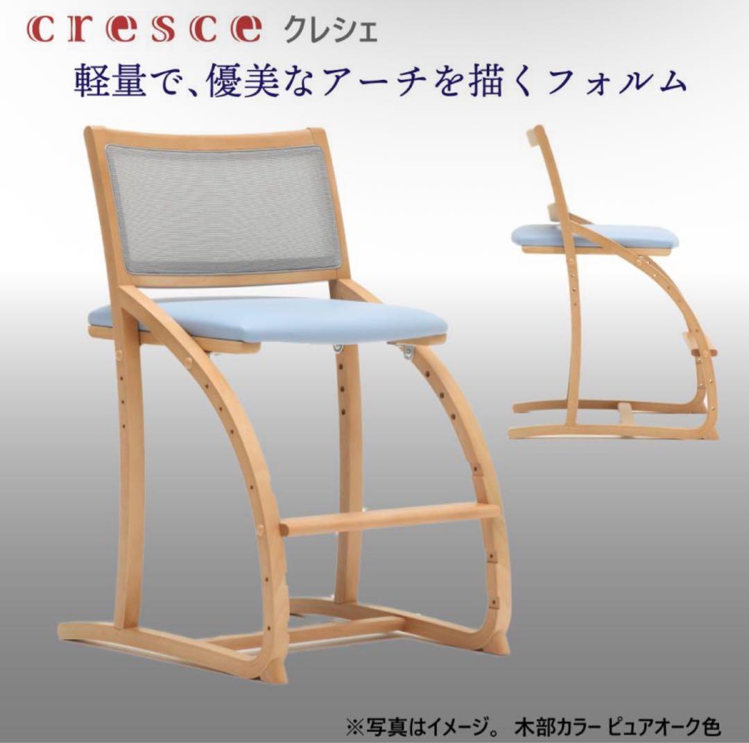 【送料込み/清掃済み】カリモク家具 キッズチェア 天然木 フローラルブルー