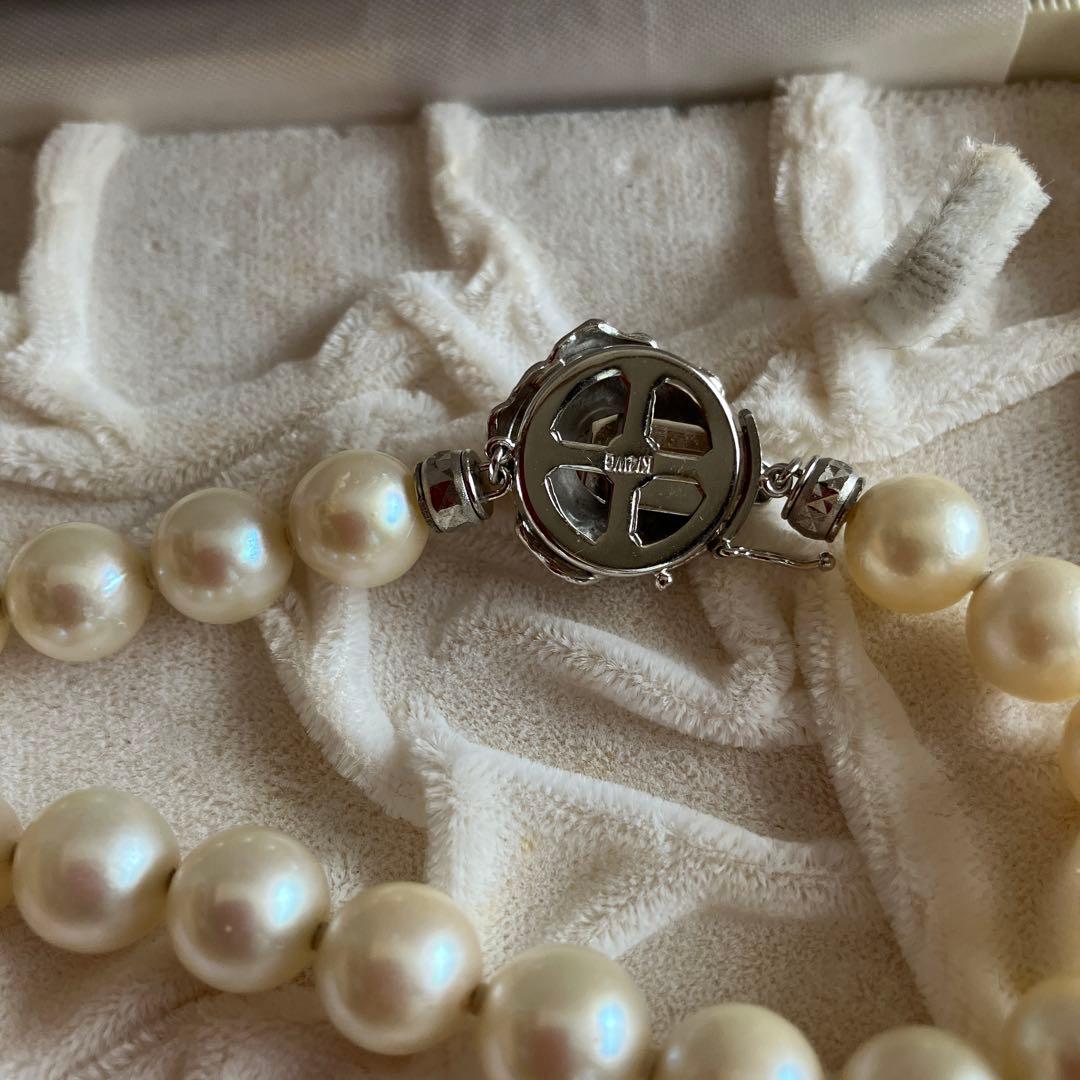 真珠のネックレス シルバー留め具