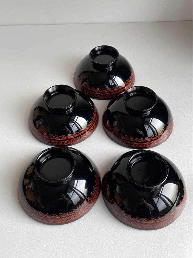 kazu kiページ讃岐彫　昇斎作　蒟醤　吸物椀5客