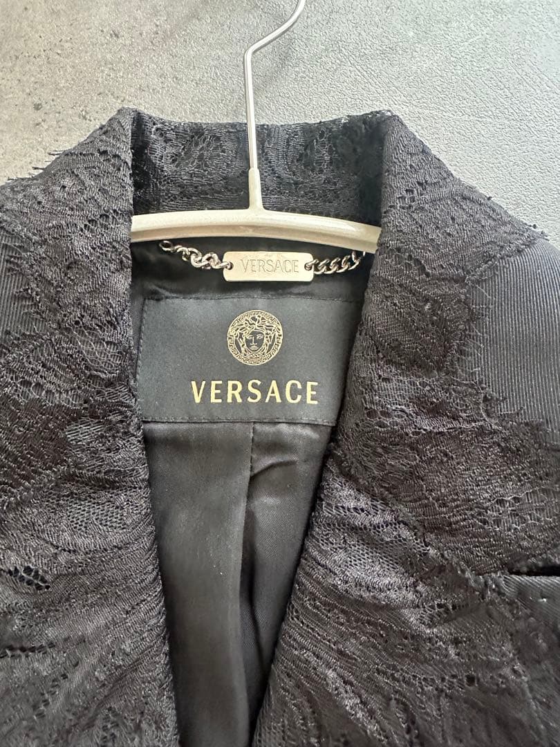 VERSACE 黒 テーラードジャケット 38